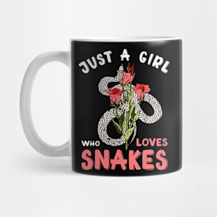 Just A Girl Who Loves Snakes Cute Snake Girl Mug